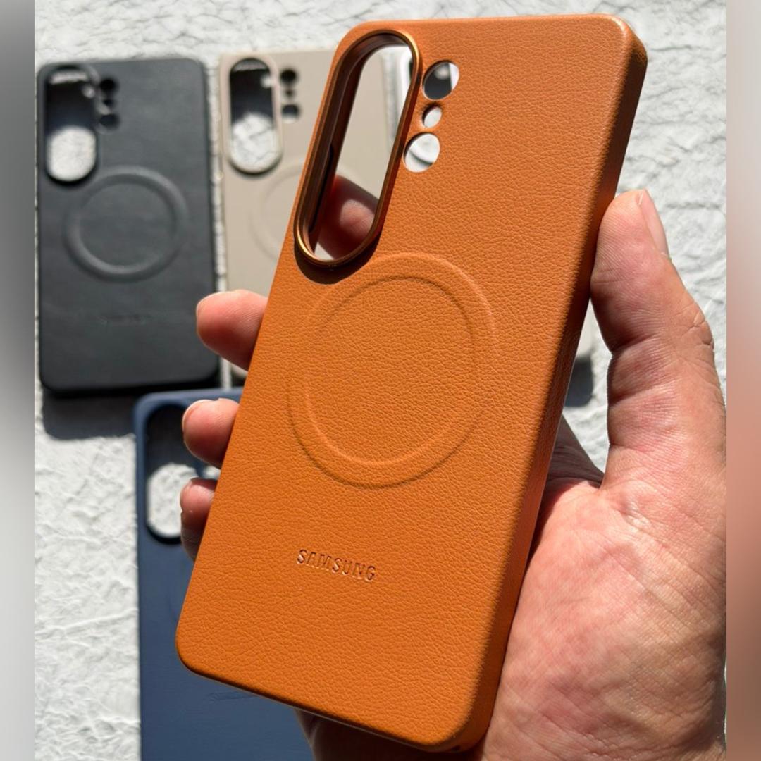 قاب چرمی اورجینال سامسونگ با مگ سیف Leather Case Magsafe Samsung